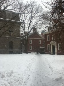 Harvard is quite beautiful in the snow.